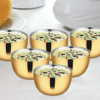 Shri & Sam Stainless Steel Double Wall Katori with PVD Coating, Nikki (Gold), 6 Pieces
